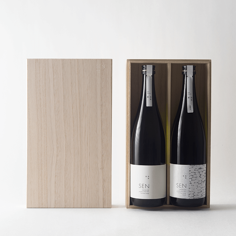 SEN 純米大吟醸 桐箱入 生酒・火入 呑み比べ 720ml×2